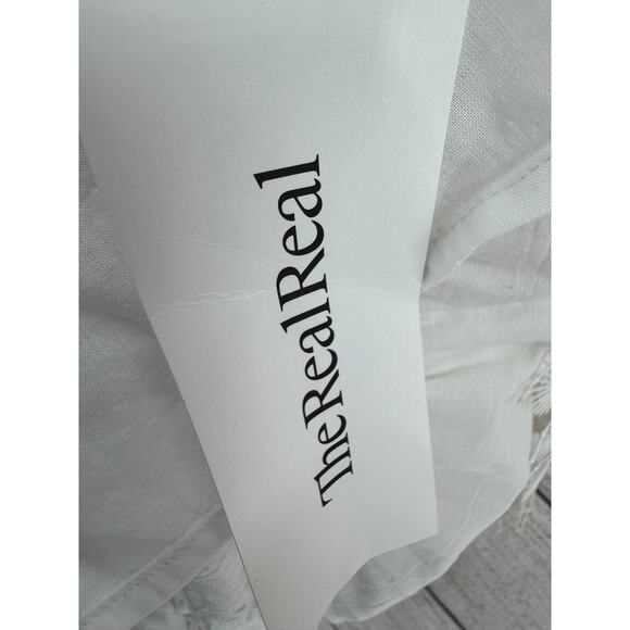 Kobi Halperin Eyelet Crochet Embroidered Midi Dress Womens Small White Tie Back - Picture 13 of 14